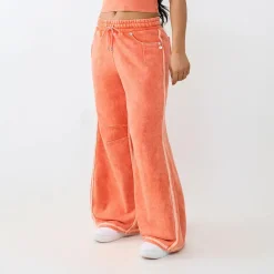 True Religion - Jogginghose- Entspannte Silhouette- Geschwunde orange Jogginghose