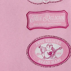 True Religion - Jogginghose- Gerades Bein- Mittlere Bundhöhe- rosa Jogginghose