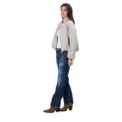 True Religion - Lange Ärmel- Kastenförmiger Schnitt- Verstellb beige Daunenjacke