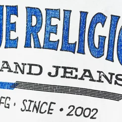 True Religion - Lockerer Schnitt- Überschnittende Schultern- L winterweiß T-Shirt