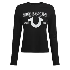 True Religion Longsleeve schwarz Bluse