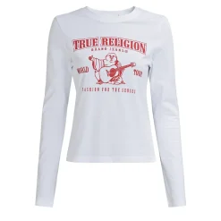 True Religion Longsleeve weiss Bluse