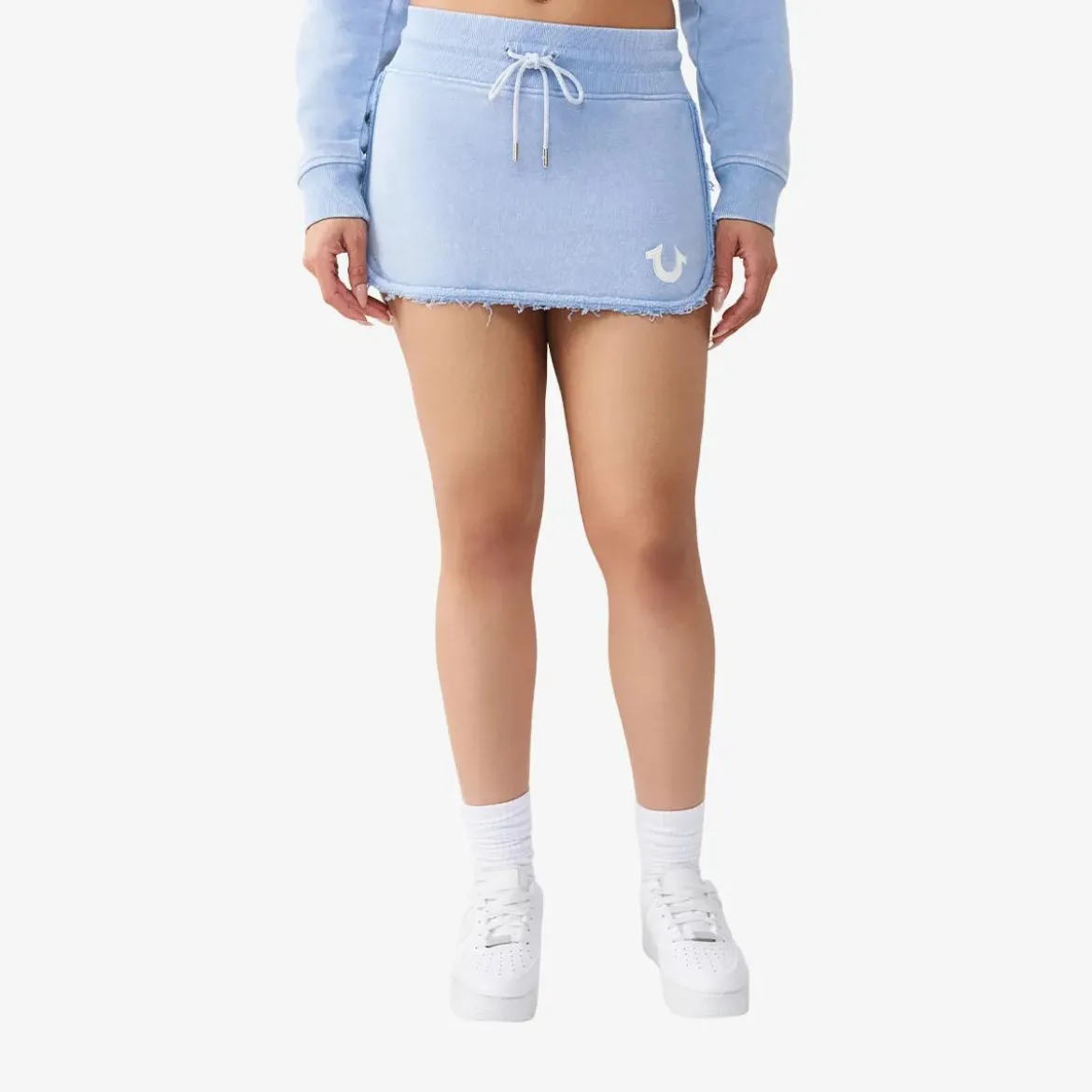 True Religion Mini-Rock VINTAGE WASH hellblau Minirock