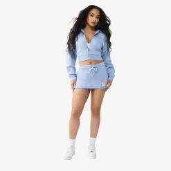 True Religion Mini-Rock VINTAGE WASH hellblau Minirock