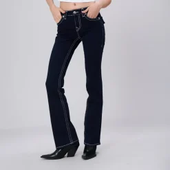 True Religion - Modell: Becca- Mid Rise- Dunkel gewaschene Jea blau Jeans