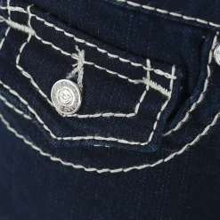 True Religion - Modell: Becca- Mid Rise- Dunkel gewaschene Jea blau Jeans