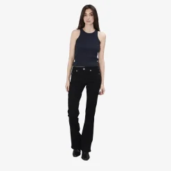 True Religion - Modell: Joey- Mid Rise- Schwarze Jeans- Mitte schwarz Jeans