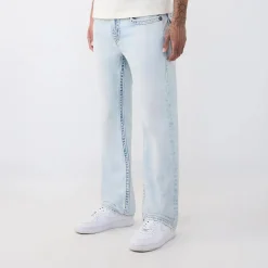 True Religion - Modell: Ricky- Länger 34- Entspannte Passform hell-blau Jeans