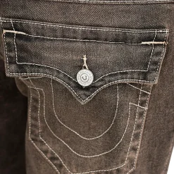 True Religion - Straight-Fit- Länge 34- Braunwaschung- Klappt braun Straight Leg Jeans