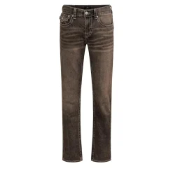 True Religion - Straight-Fit- Länge 34- Braunwaschung- Klappt braun Straight Leg Jeans