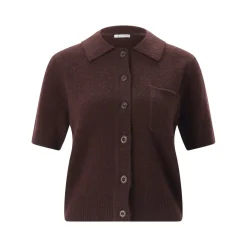 True Religion Strickjacke aus Wolle & Kaschmir braun Poloshirt
