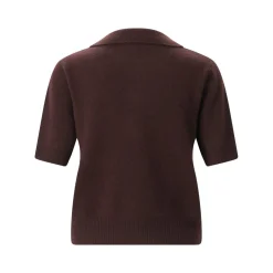 True Religion Strickjacke aus Wolle & Kaschmir braun Poloshirt