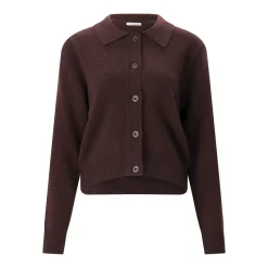 True Religion Strickjacke aus Wolle & Kaschmir braun Poloshirt