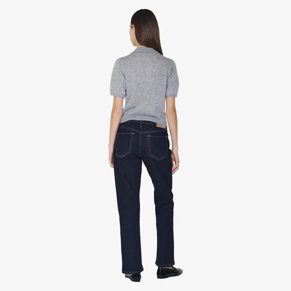 True Religion Strick-Poloshirt AMARA grau Poloshirt