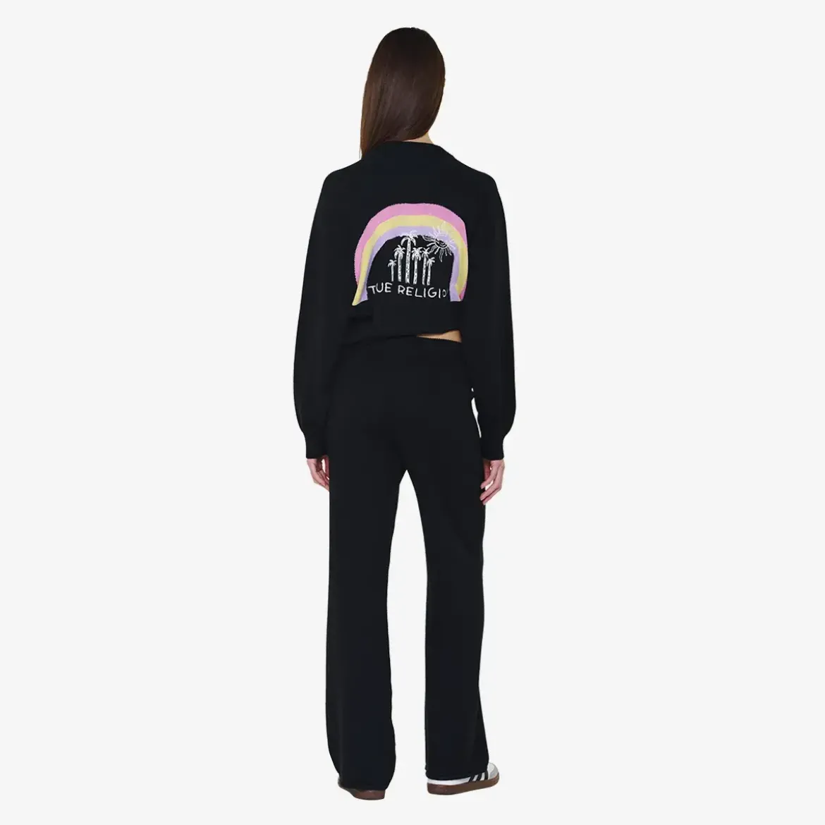 True Religion Strickpulli RAINBOW schwarz Pullover