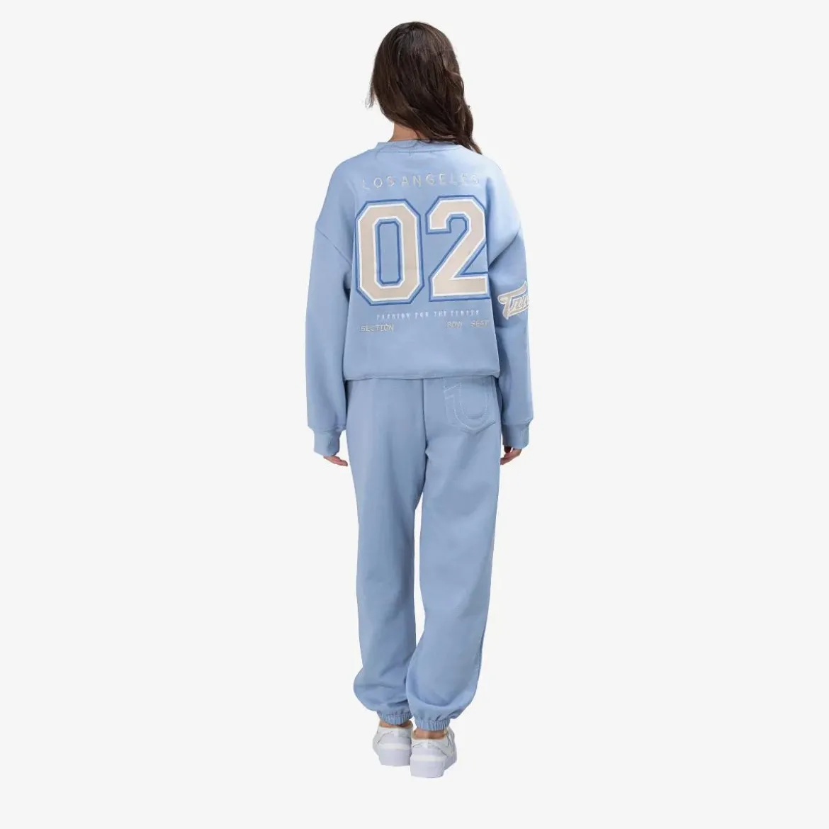 True Religion Sweathose EMBROIDERY hell-blau Jogginghose