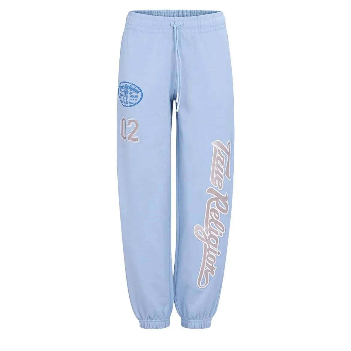 True Religion Sweathose EMBROIDERY hell-blau Jogginghose