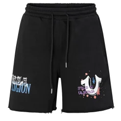 True Religion - Terry Short- Lockerer Schnitt- Lässiges Trageg schwarz Shorts