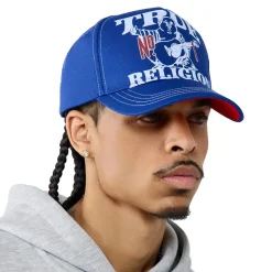 True Religion - Verstellbare Riemen am Hinterkopf- Verstärktesblau Hut