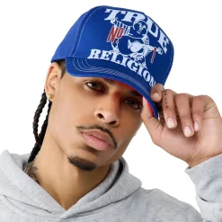 True Religion - Verstellbare Riemen am Hinterkopf- Verstärktesblau Hut