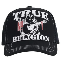 True Religion - Verstellbare Riemen am Hinterkopf- Verstärktesschwarz Hut