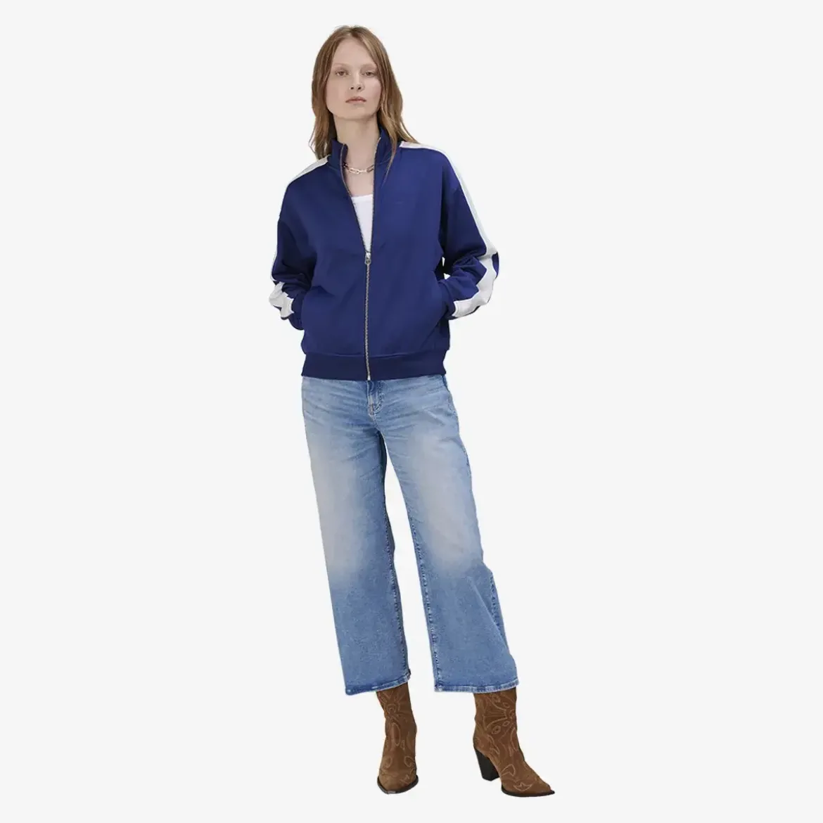 True Religion Wide Leg Jeans VOLUME CROP blau Jeans