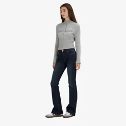 True Religion Zip-Sweater CRYSTAL grau Strickjacke