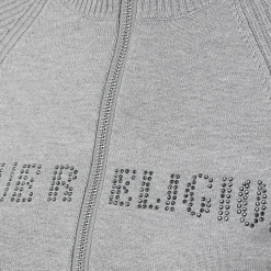 True Religion Zip-Sweater CRYSTAL grau Strickjacke
