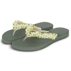 UZURII flip flop Tulum Bloom Yellow dunkel-grün Flip Flops
