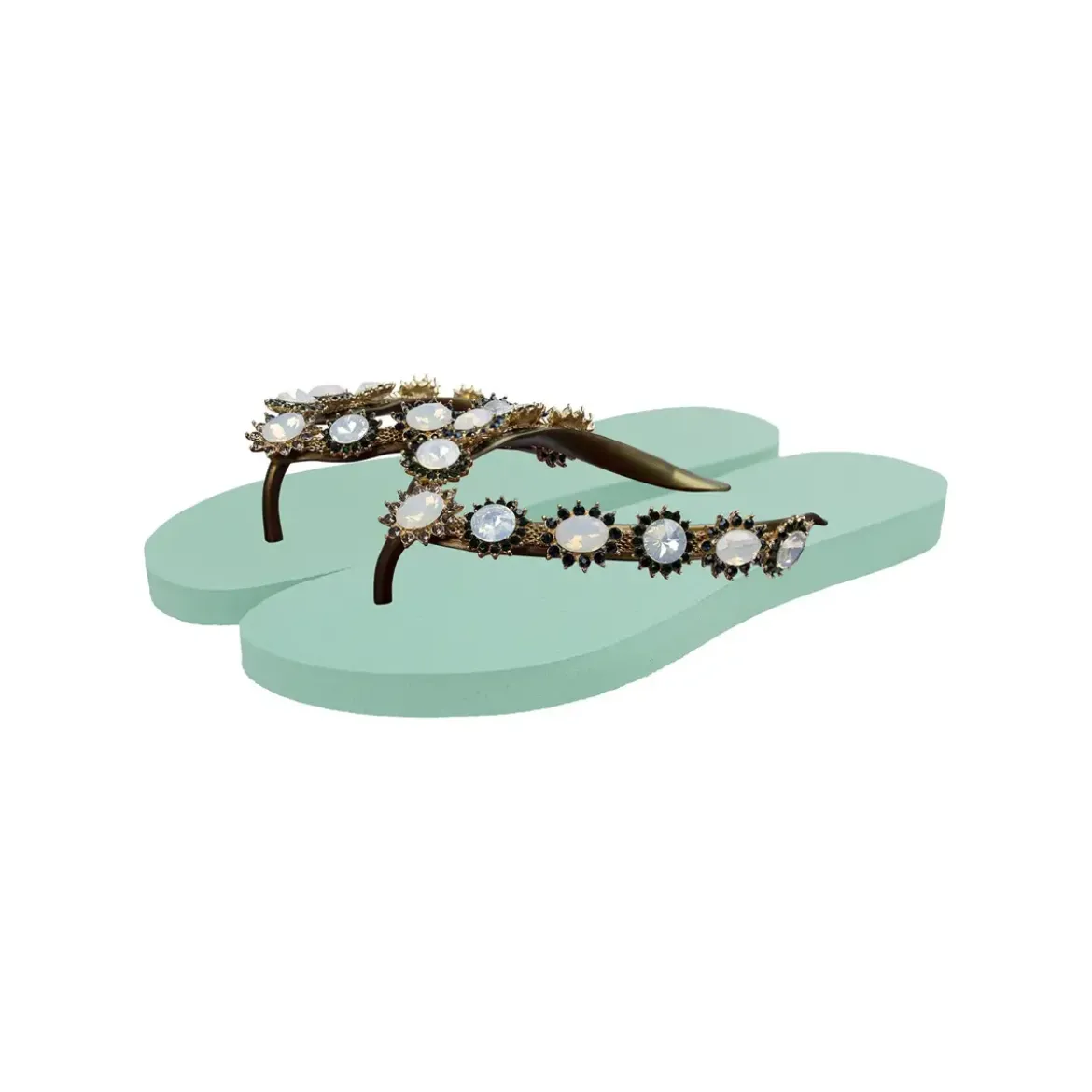 UZURII Pantoffeln Pantoffel Boo Boo mintgrün Flip Flops