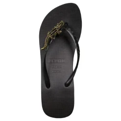 UZURII Zehentrenner Black Crocodile Switch High Heel schwarz Flip Flops