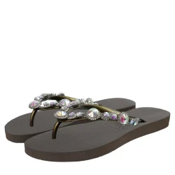 UZURII Zehentrenner Chrystal Marilyn mocca Flip Flops