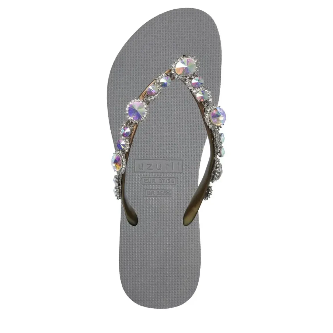 UZURII Zehentrenner Chrystal Marilyn silber Flip Flops