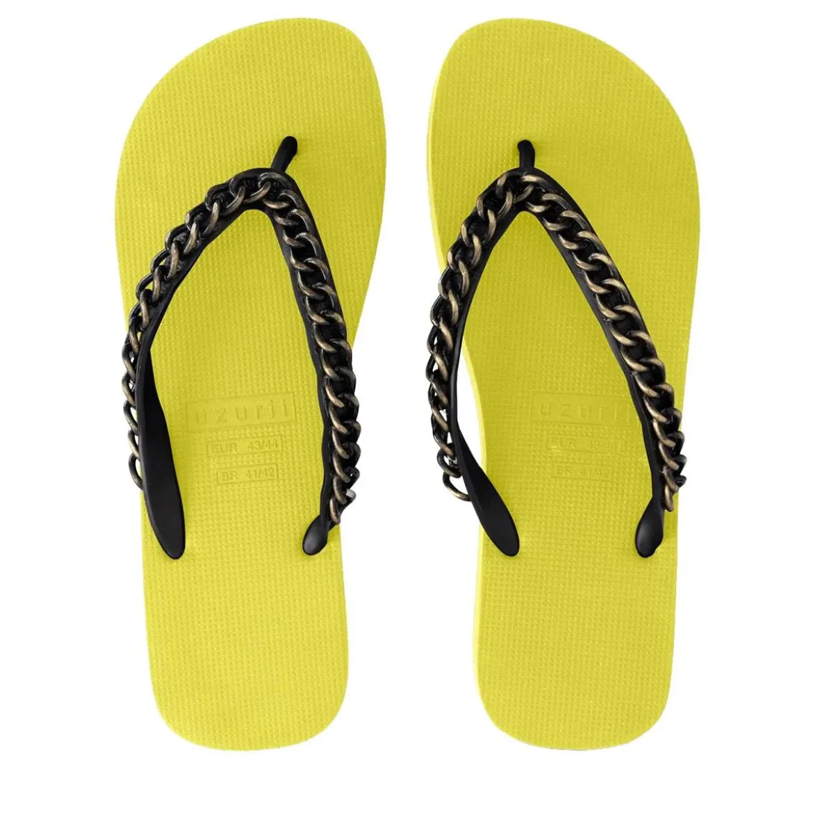 UZURII Zehentrenner Gold Large hell-grün Flip Flops