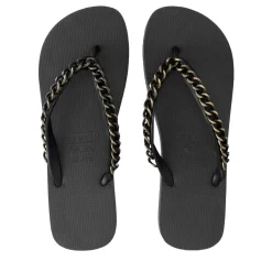 UZURII Zehentrenner Gold Large schwarz Flip Flops
