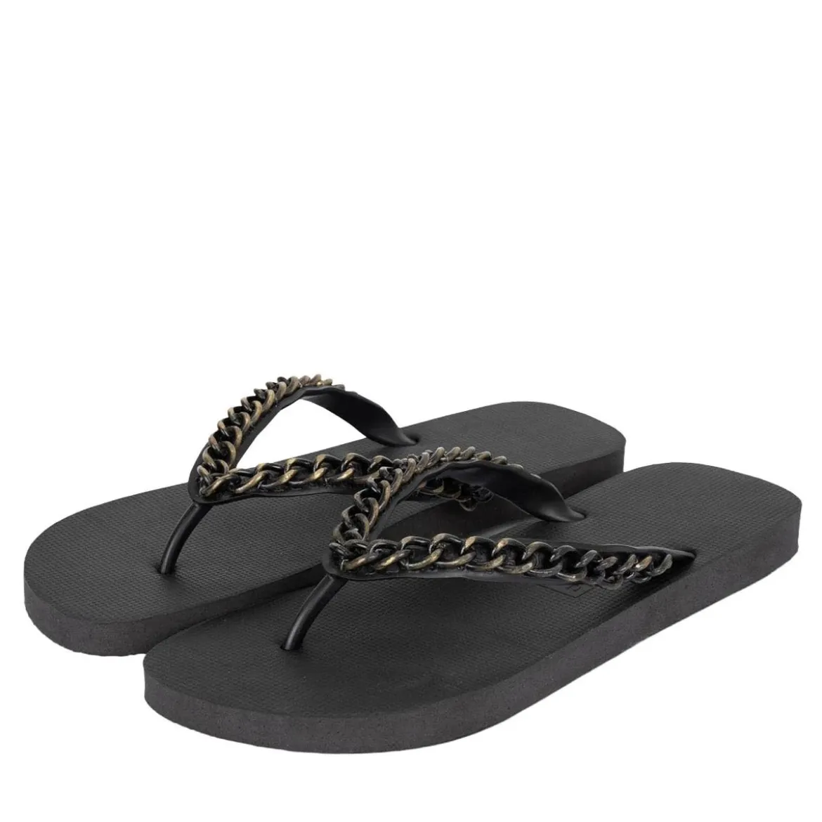 UZURII Zehentrenner Gold Large schwarz Flip Flops
