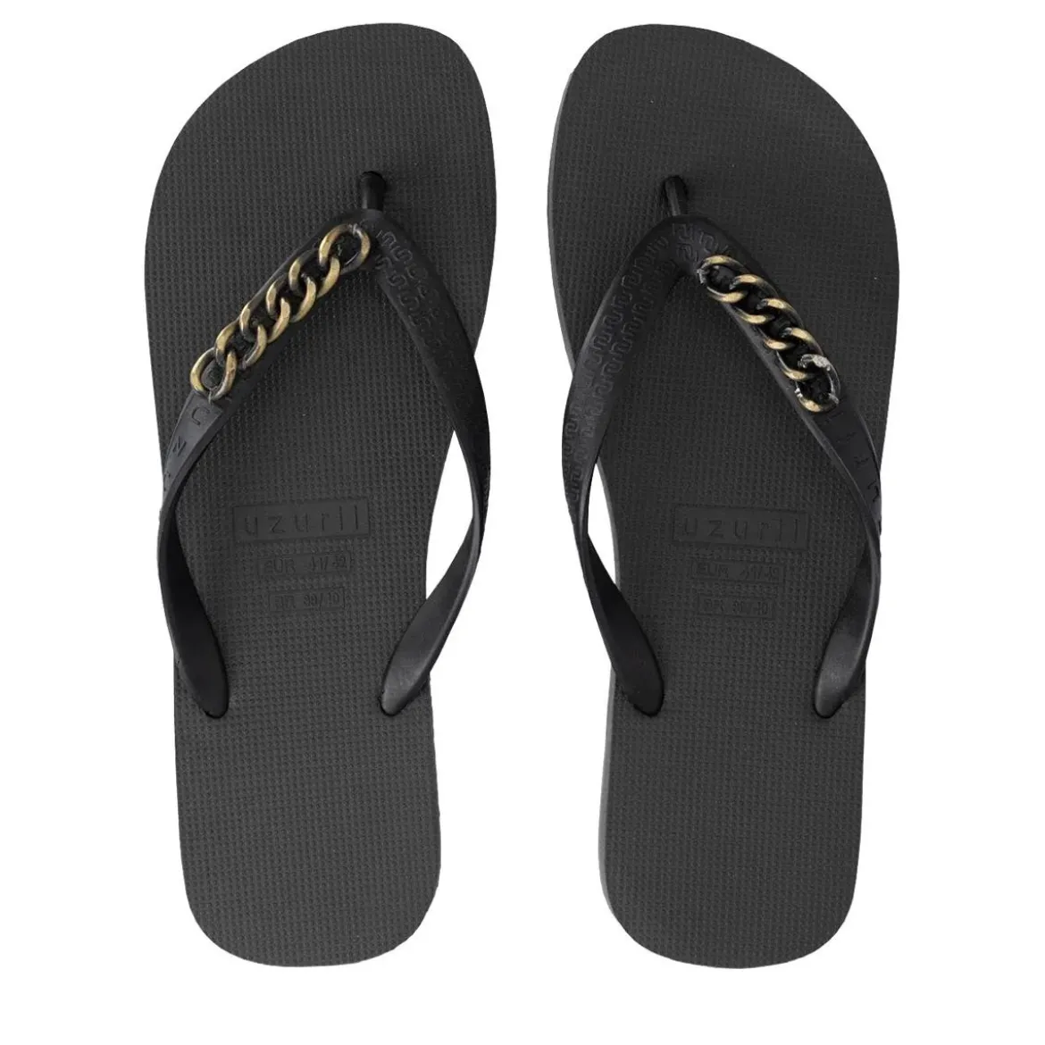 UZURII Zehentrenner Gold Small schwarz Flip Flops