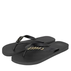 UZURII Zehentrenner Gold Small schwarz Flip Flops