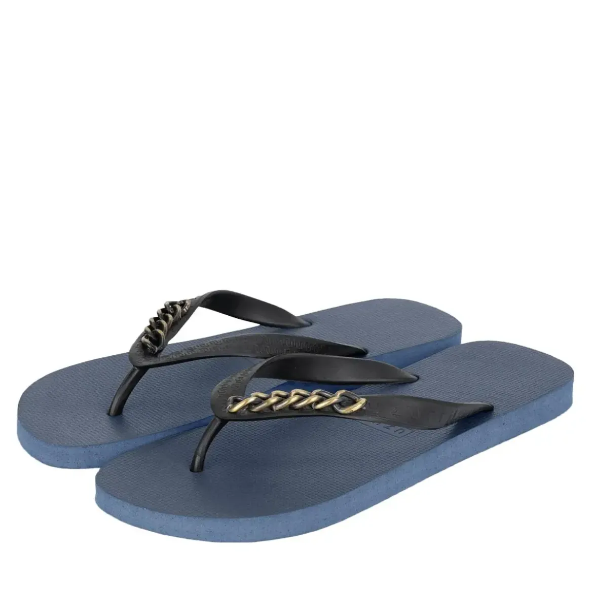 UZURII Zehentrenner Gold Small marineblau Flip Flops