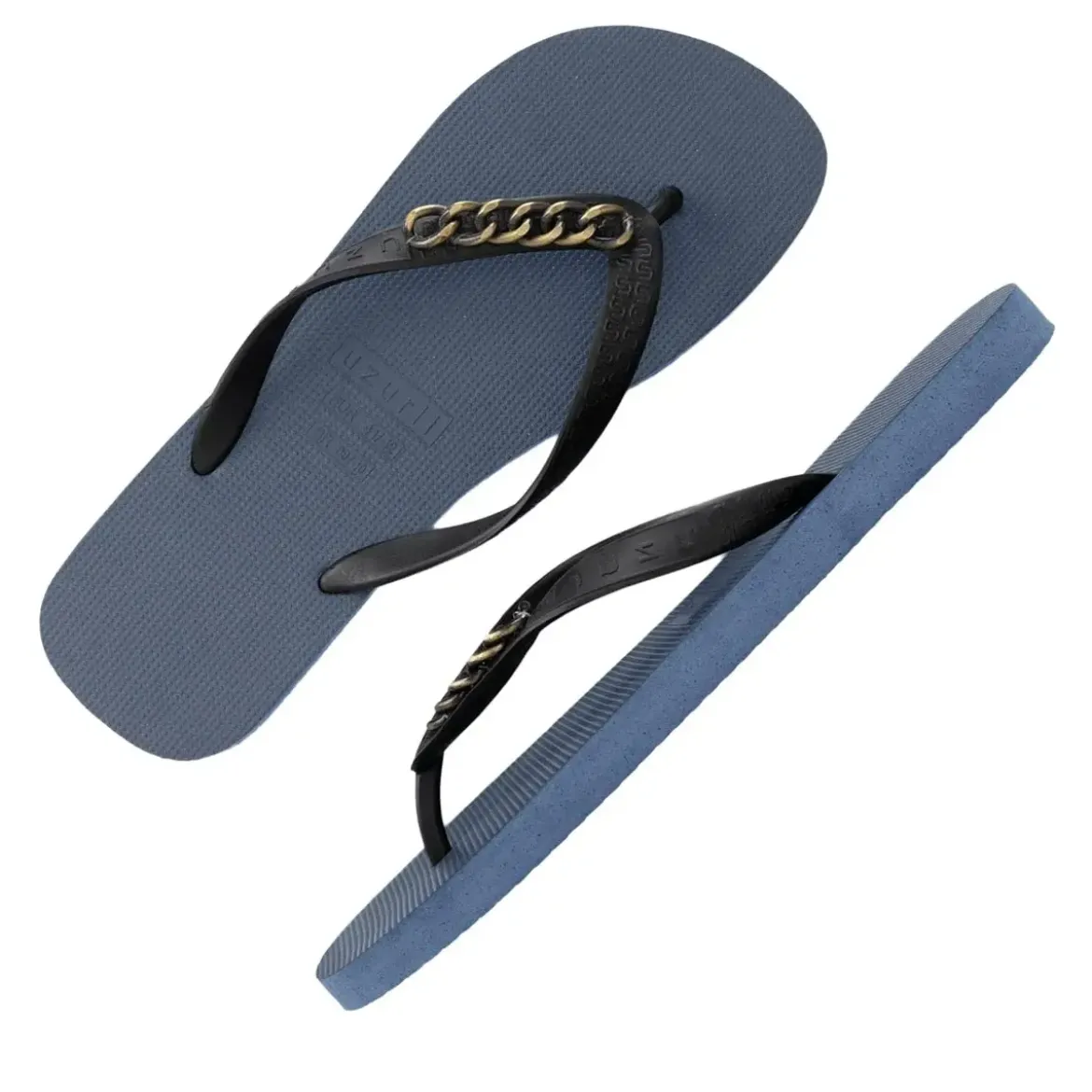 UZURII Zehentrenner Gold Small marineblau Flip Flops