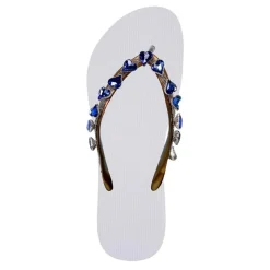 UZURII Zehentrenner Heart Blue weiss Flip Flops