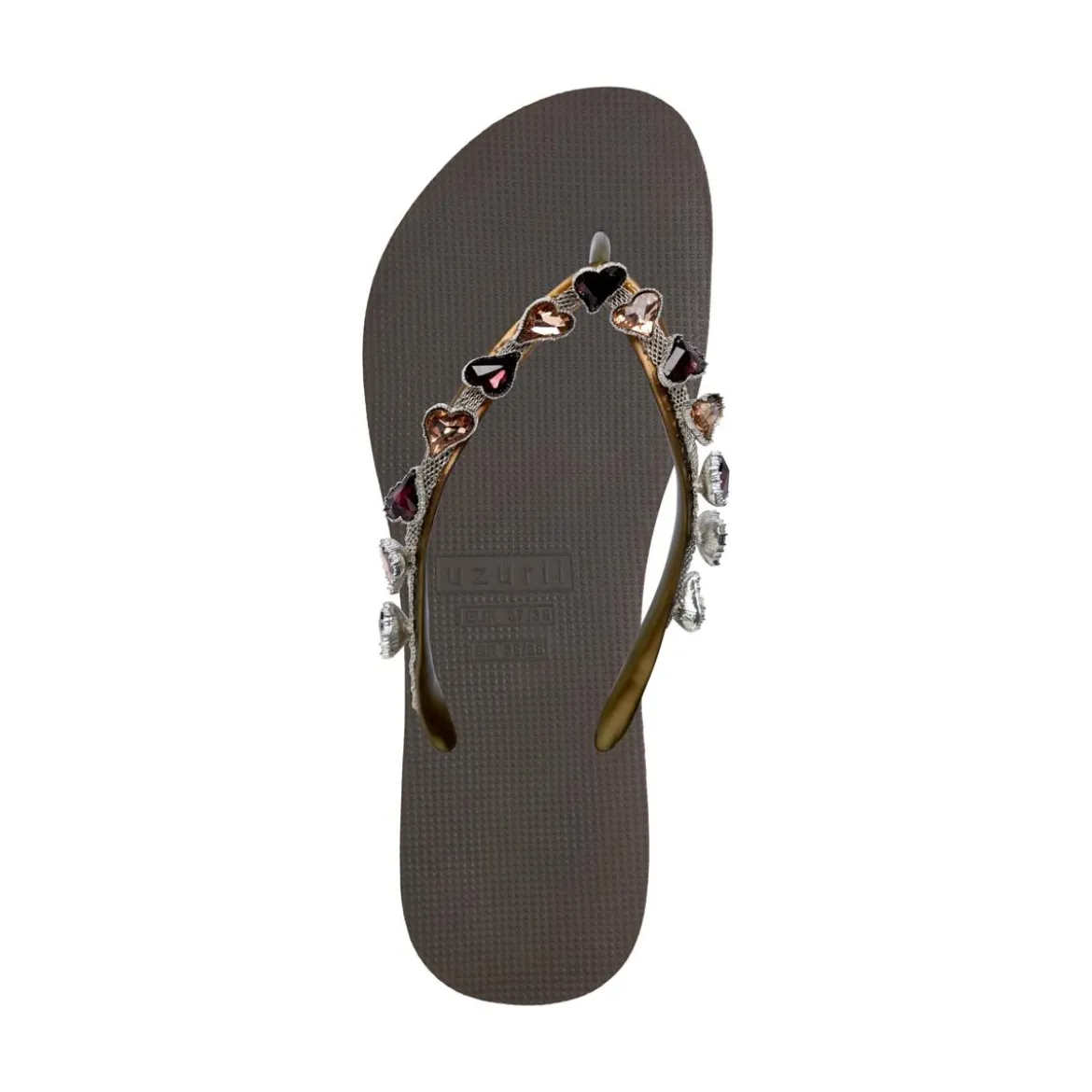 UZURII Zehentrenner Heart Bronze mocca Flip Flops