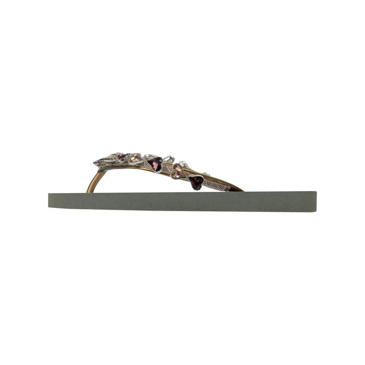 UZURII Zehentrenner Heart Bronze dunkel-grün Flip Flops