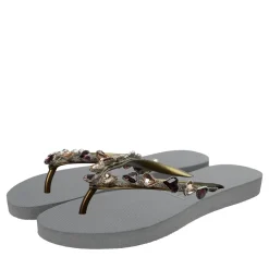 UZURII Zehentrenner Heart Bronze silber Flip Flops