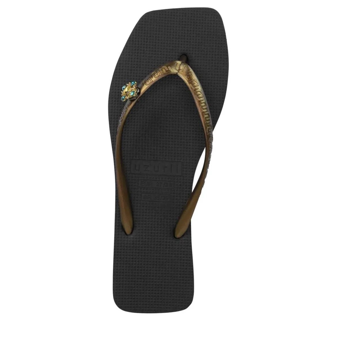 UZURII Zehentrenner Macrame Lizzy schwarz Flip Flops