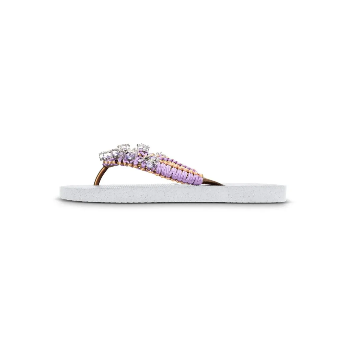 UZURII Zehentrenner Macrame Poodle Doodle weiss Flip Flops