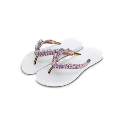 UZURII Zehentrenner Macrame Poodle Doodle weiss Flip Flops