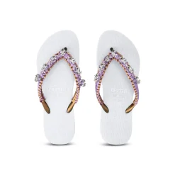 UZURII Zehentrenner Macrame Poodle Doodle weiss Flip Flops