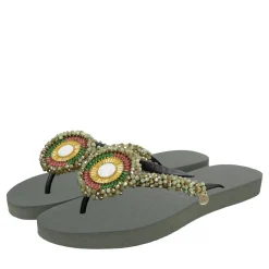 UZURII Zehentrenner Maria Army Green dunkel-grün Flip Flops