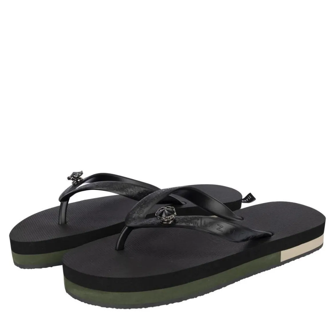 UZURII Zehentrenner Mondriaan Switch Mid Heel schwarz Flip Flops
